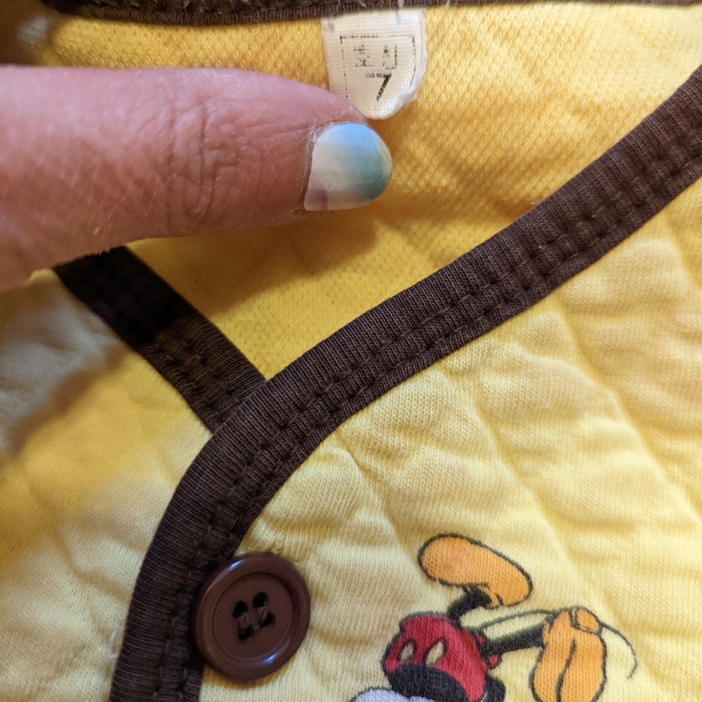 Vintage Mickey mouse yellow vest fits size 4 - Picture 3 of 5